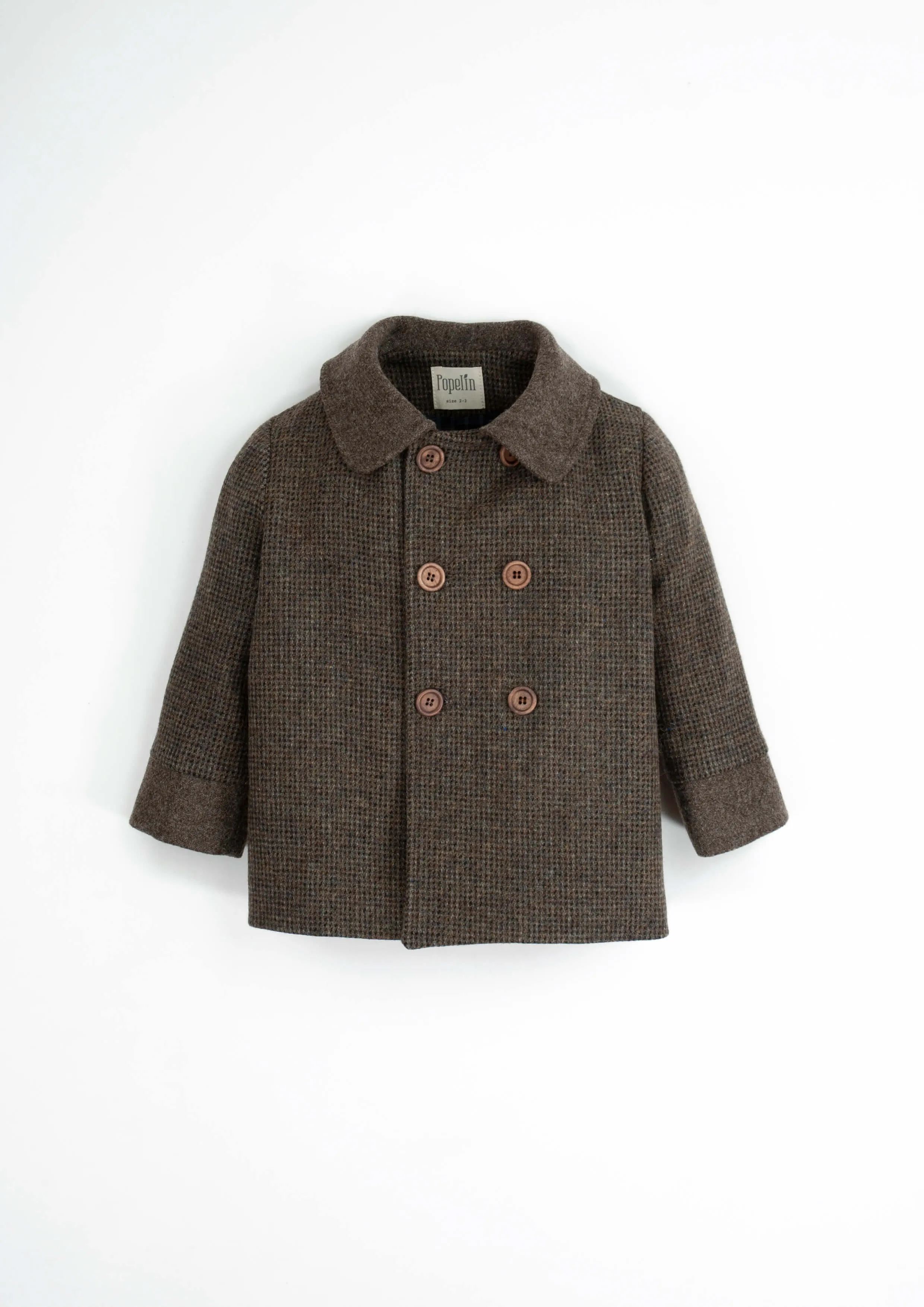 42.3-WOOLEN COAT W/COLLAR-MULTI COLOR