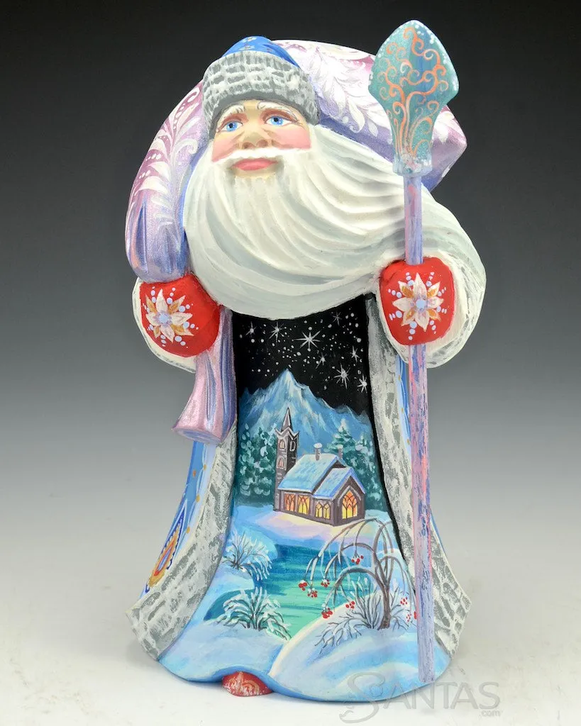 8 inch Blue and Violet Russian Santa