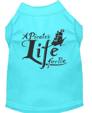 A Pirate's Life Embroidered Dog Shirt Aqua Med (12)