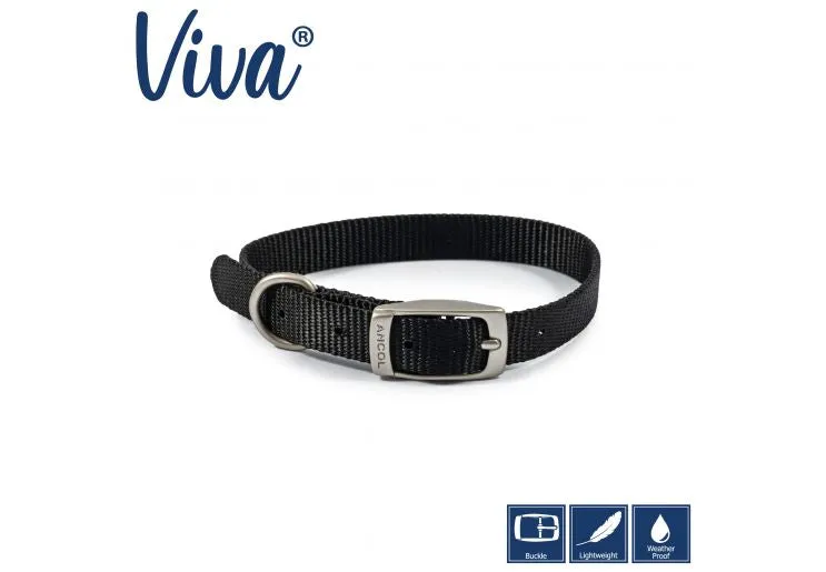 Ancol - Viva Nylon Buckle Collar - Purple - Size 2 (26-31cm)