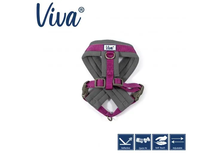 Ancol - Viva Nylon Padded Harness - Black - XLarge (70-98cm)