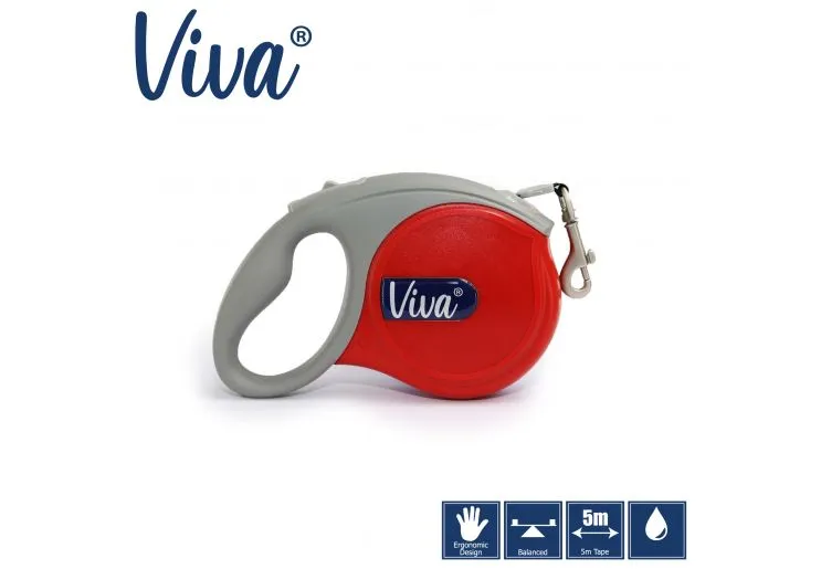 Ancol - Viva Retractable 5m Lead - Purple - Medium