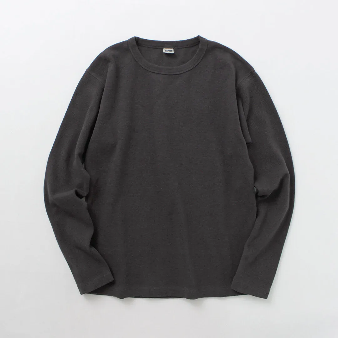 BARNS / Heavy Spun Milled Fabric Long Sleeve T-Shirt