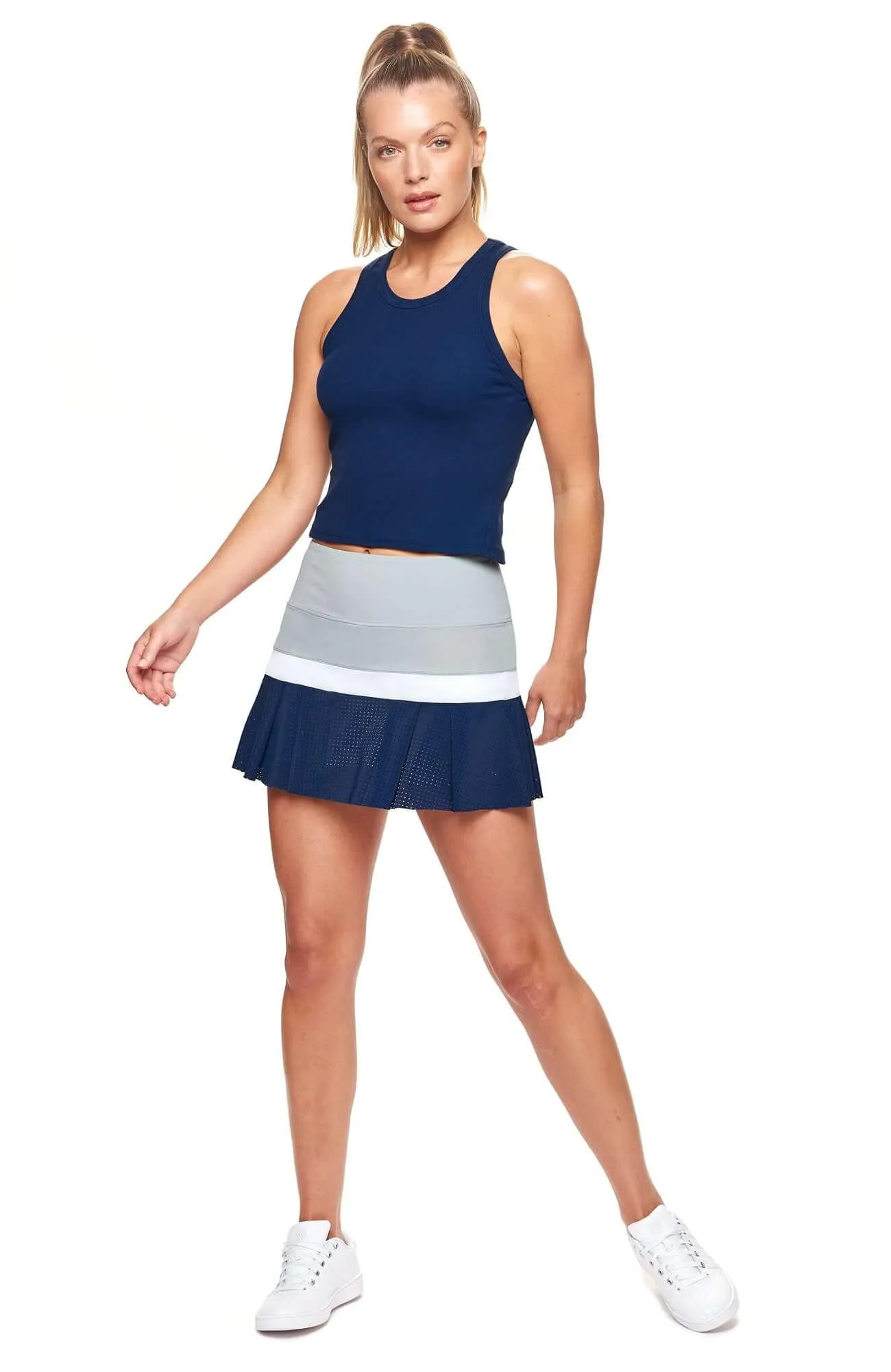 Baseline Color Block  Skort Marine Navy