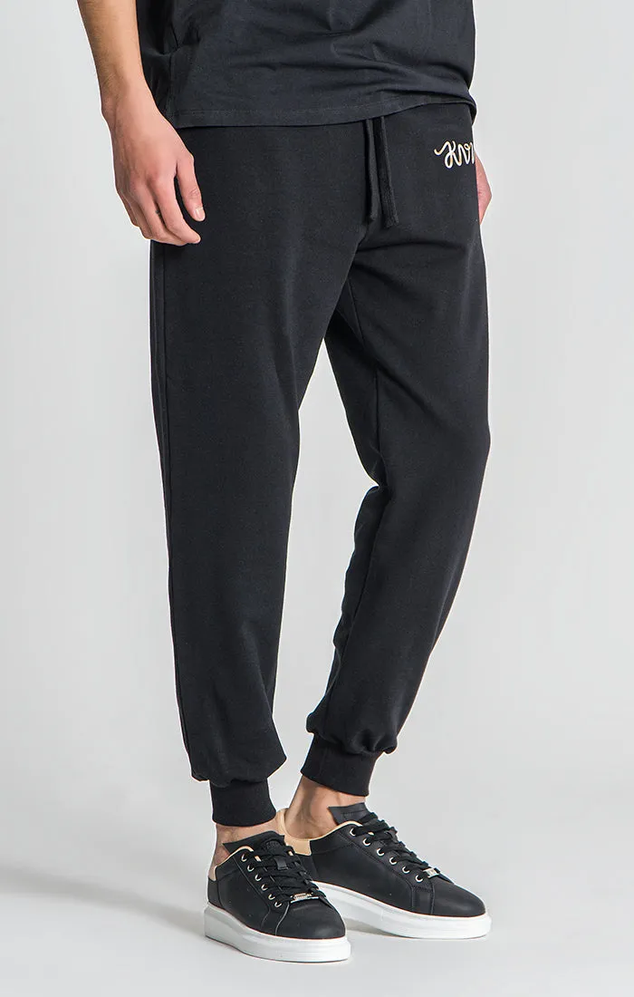 Black Laced Loose Joggers