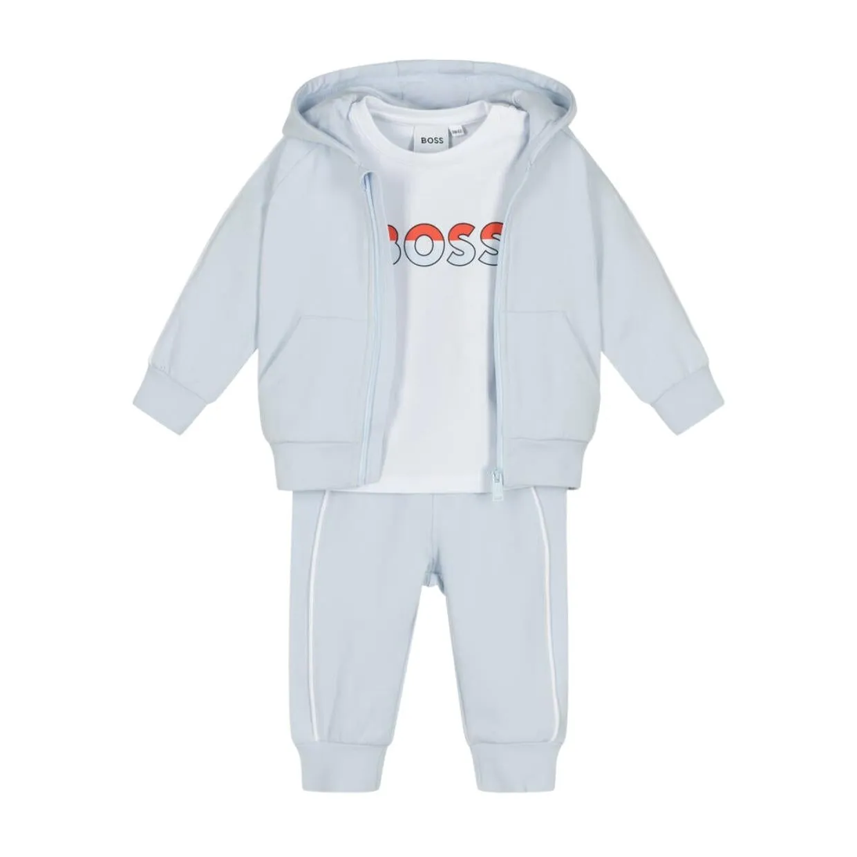 BOSS Baby Logo Print Pale Blue Tracksuit Set