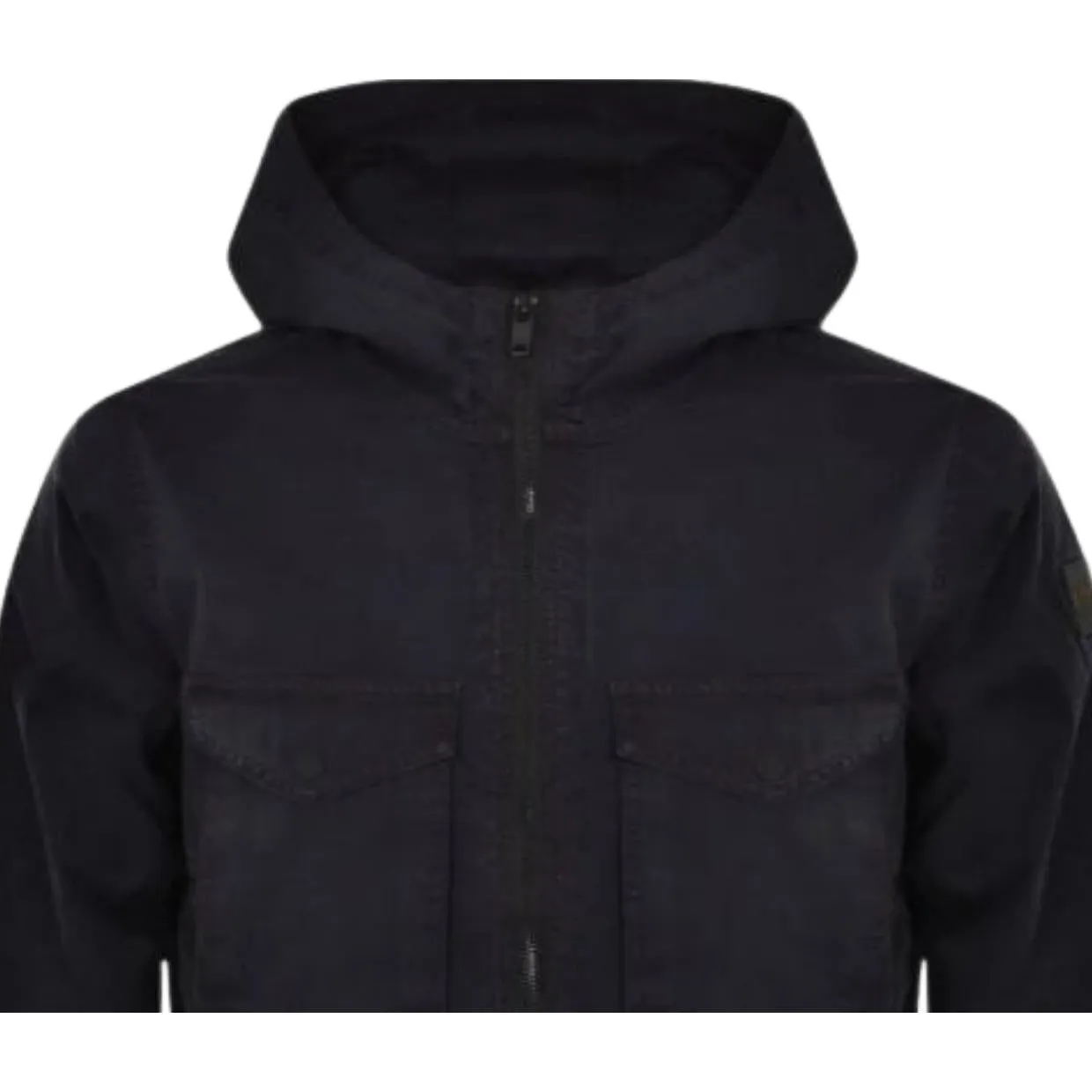 BOSS Loghy Navy Hooded Overshirt Jacket