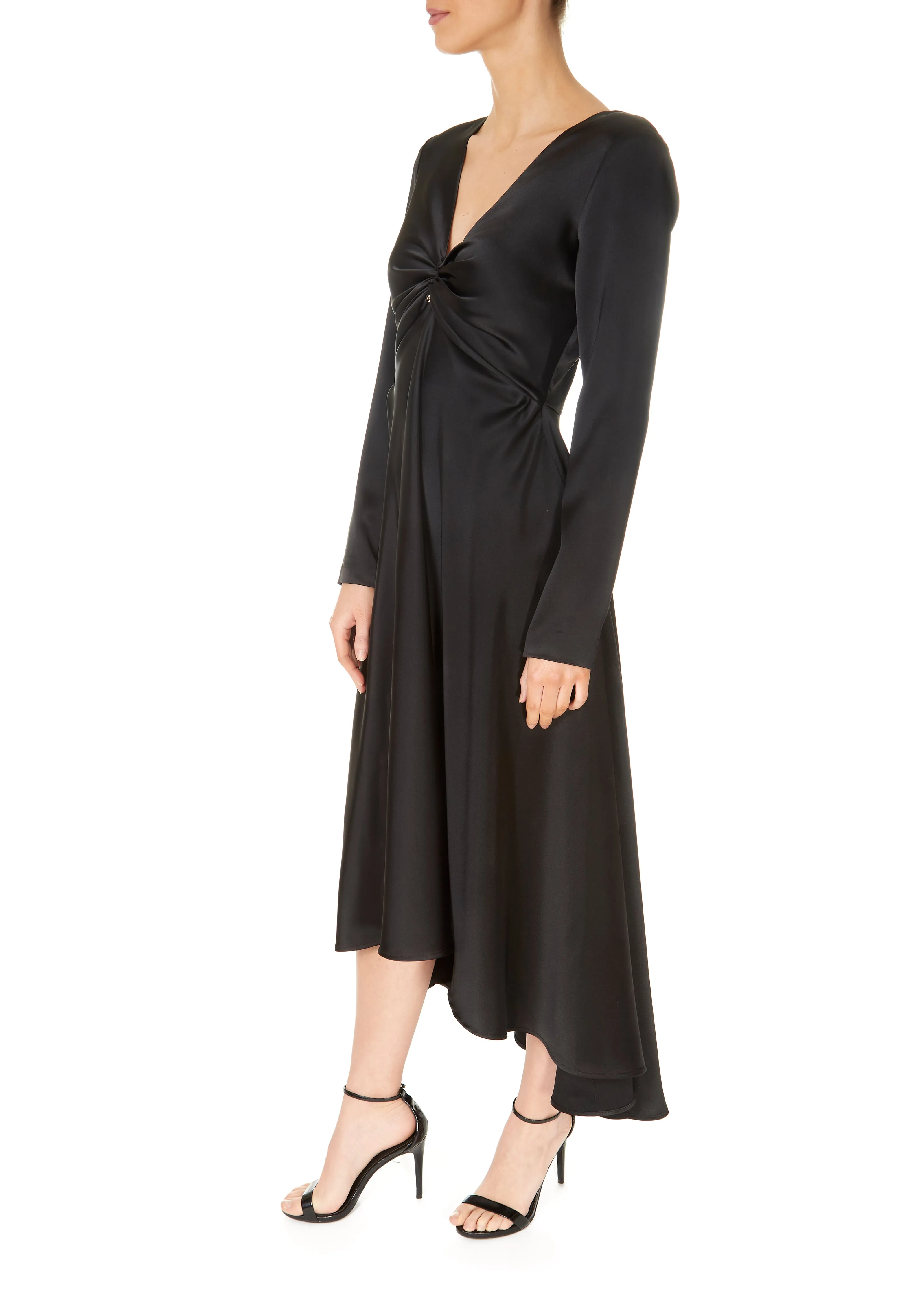 Carla Ruiz Waterfall Dress Black