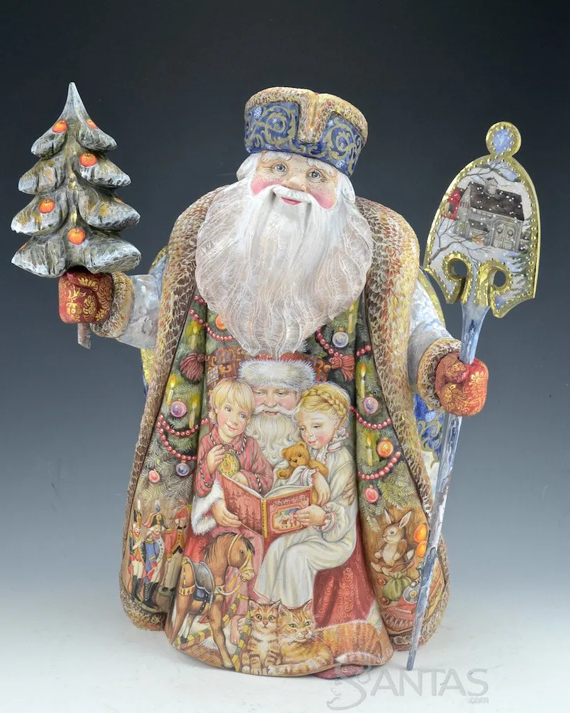 Christmas Stories Large Scenic Russian Santa