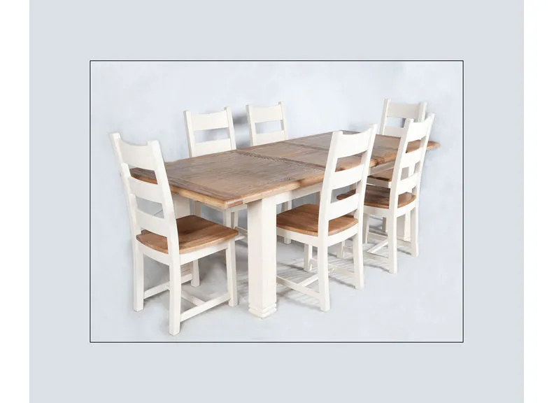 Danube White 1.8 m Extending Dining Set