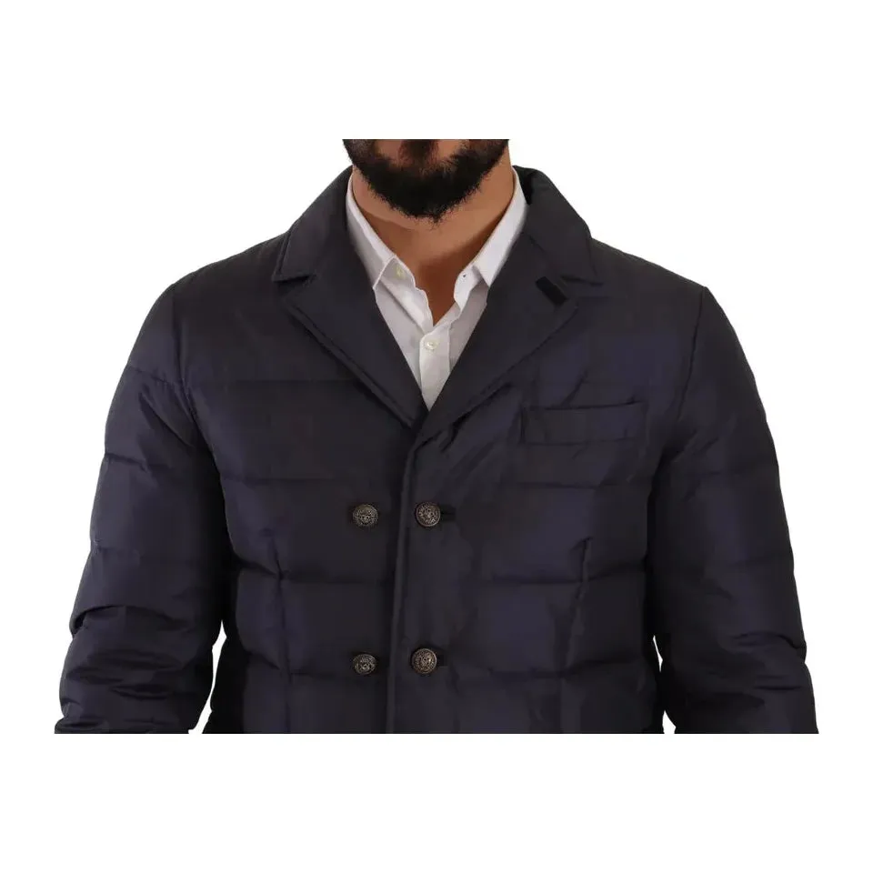 Dolce & Gabbana Elegant Dark Blue Silk Blend Jacket