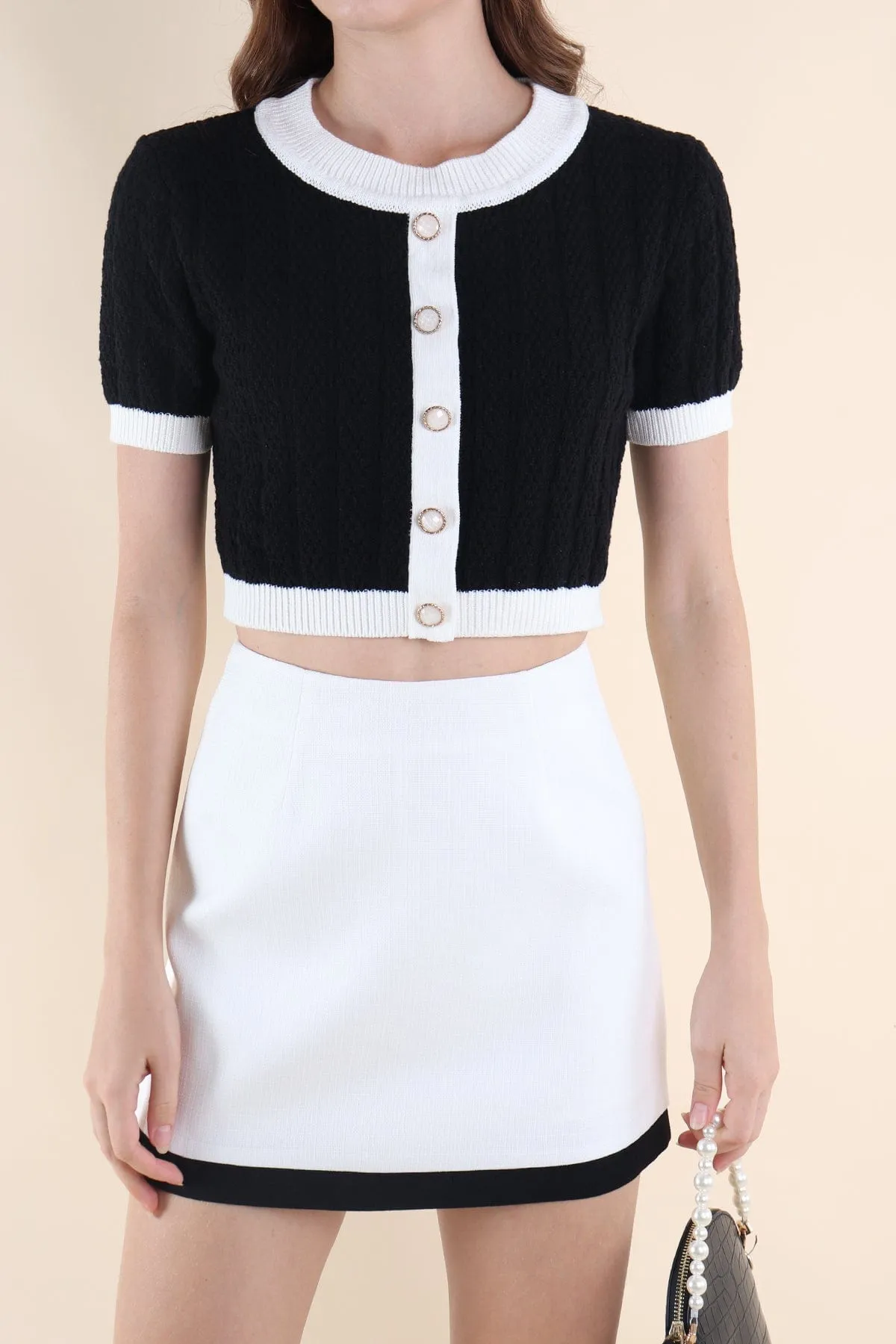 DOLCE CONTRAST SKORTS IN WHITE