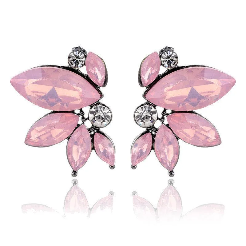 E8.Rhinestone Decor Stud Earrings