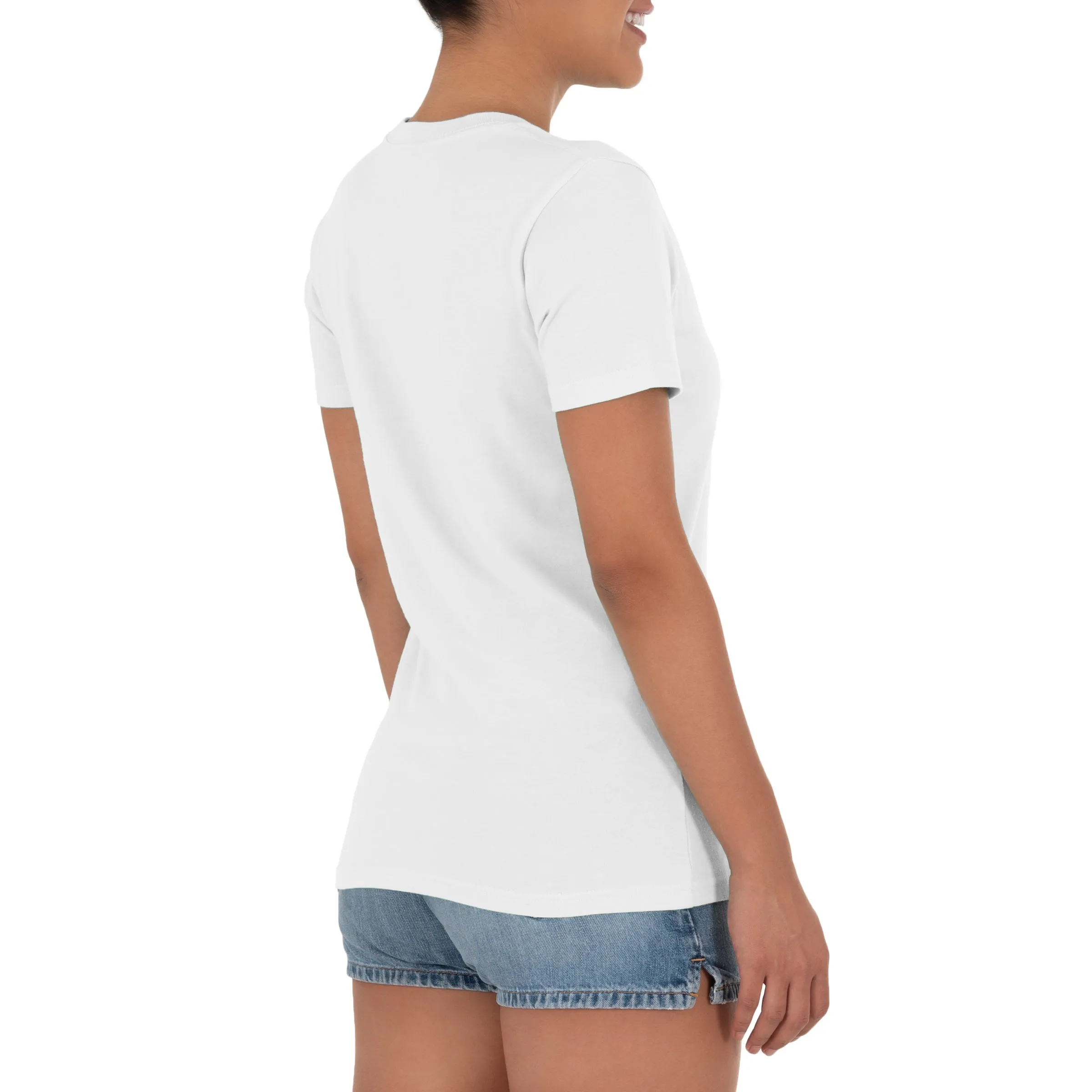 Ladies A Friend's Swim Short Sleeve White T-Shirt