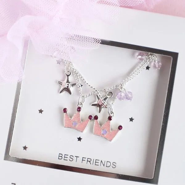 Lauren Hinkley Princess Tiara BFF Necklace (Set of 2)