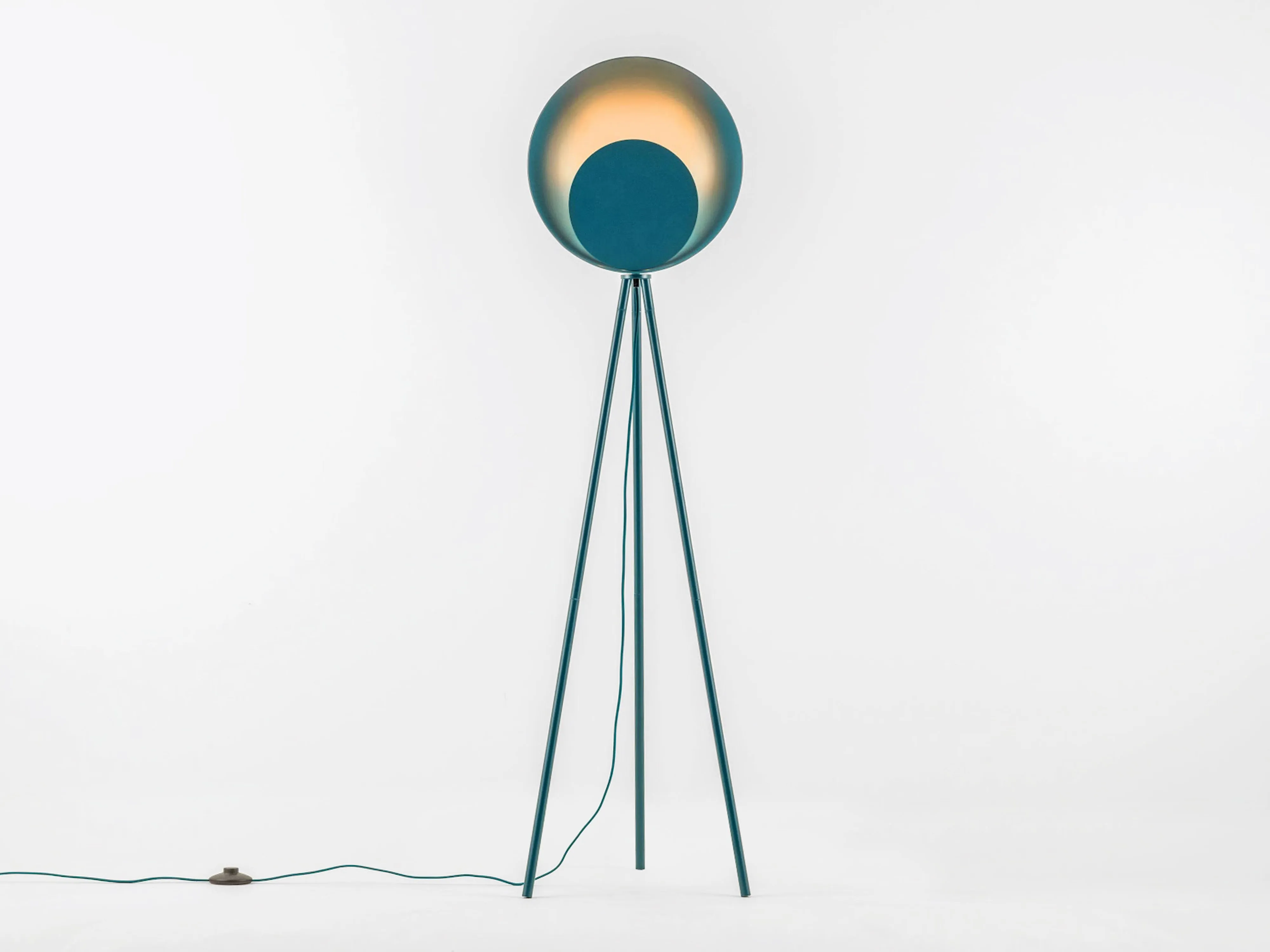 Pine green diffuser floor lamp