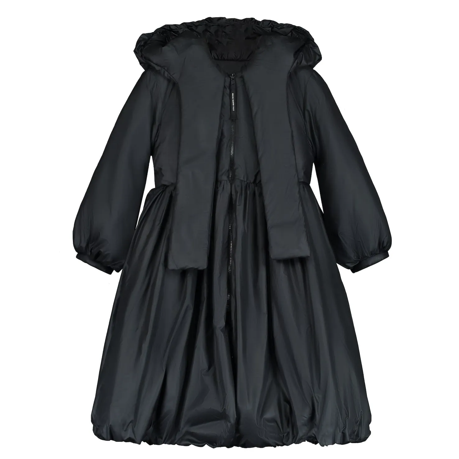 Rebel Padded Bow Coat-Black