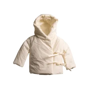 SIDE OPENING TIE JACKET-Off White