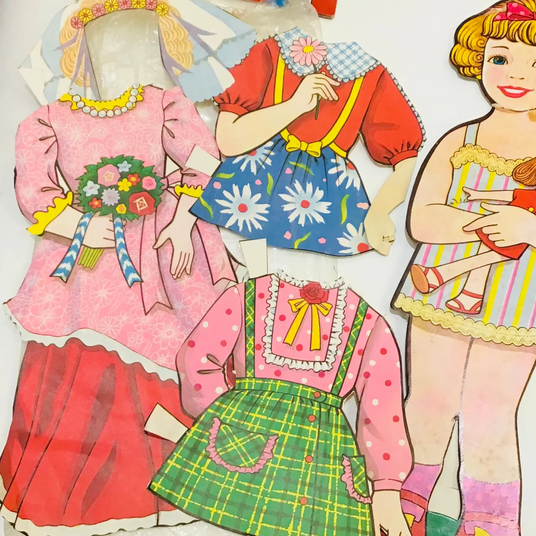 Vintage Cut Out Doll Dressing Set